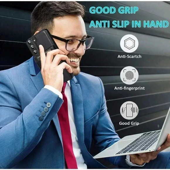 Asuwish Phone Case for Samsung Galaxy S22 Plus Leather Credit Card Holder Wallet - Picture 8 of 10